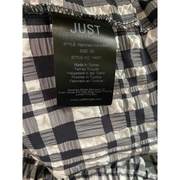 Free People Just Female Hamilton Midi Dress Large Gingham Lightweight Cottage - Picture 11 of 15